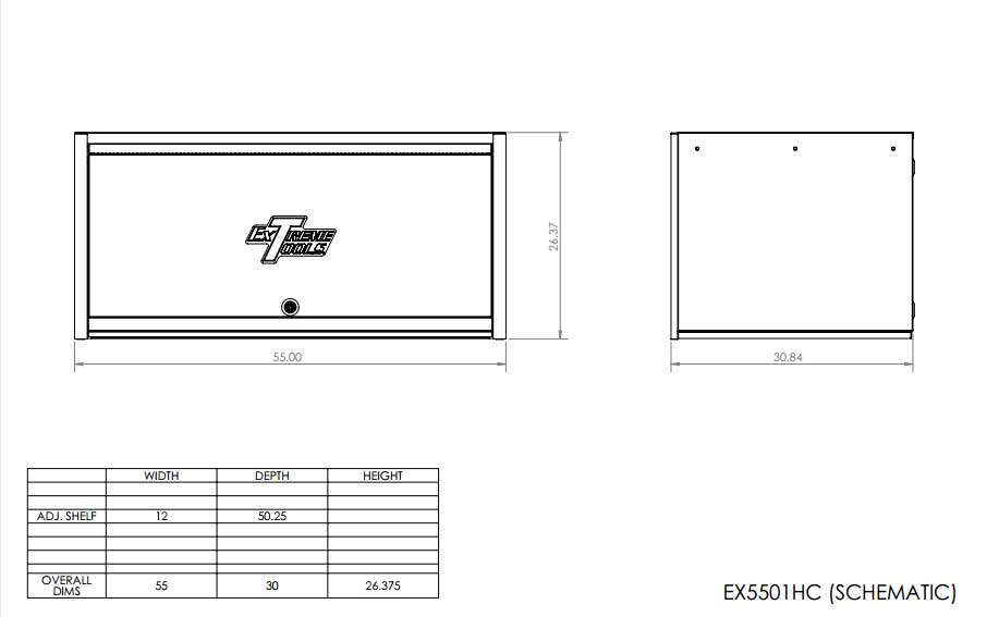 EX5501CH Top Tool Chest Schematic
